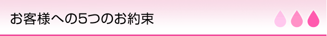 お客様への5つのお約束